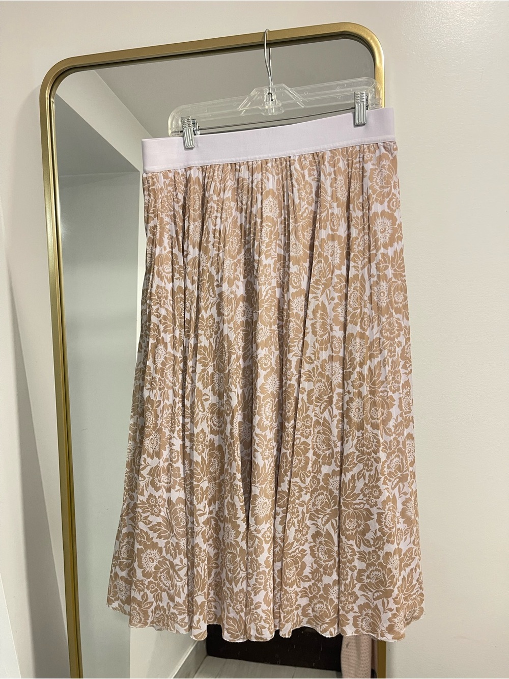 Aritzia Wilfred new twirl pleated skirt floral print lilac tone size XL - Picture 7 of 12